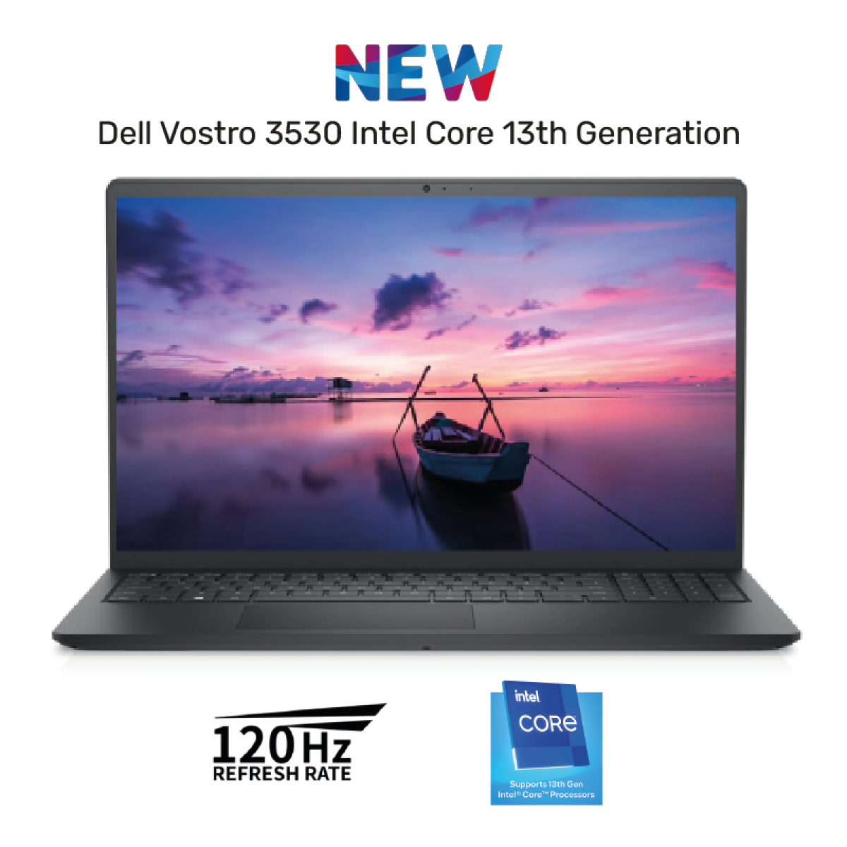 Dell Vostro 3530 Laptop (2023) – Intel Core i5-1334U, 8GB DDR4 RAM, 512GB SSD, 15.6″ FHD 120Hz Display – Black